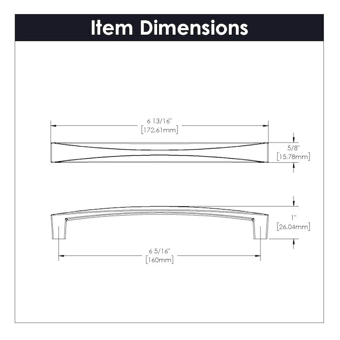 Hickory Hardware Crest 3-in (76mm) Center to Center Rectangular Handle Drawer Pull - Image 6