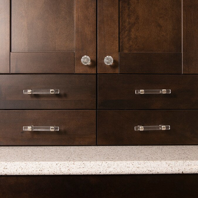 Hickory Hardware Crystal Palace 3-in Center to Center Crysacrylic with Polished Nickel Rectangular Bar Drawer Pull - Image 4