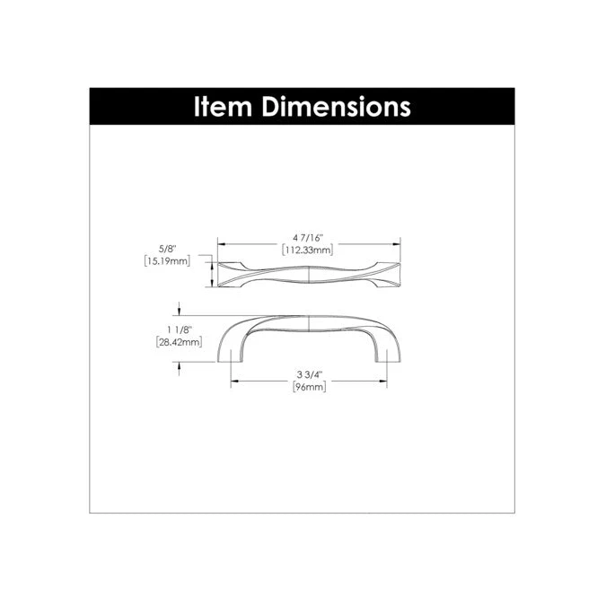 Hickory Hardware Twist (76mm) Center to Center Arch Handle Drawer Pull - Image 5