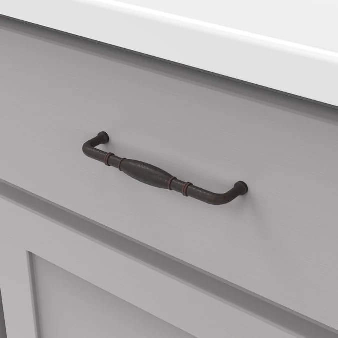 Hickory Hardware Williamsburg 5-1/16-in (128mm) Center to Center Oil-Rubbed Bronze Highlighted Rectangular Handle Drawer Pull - Image 3