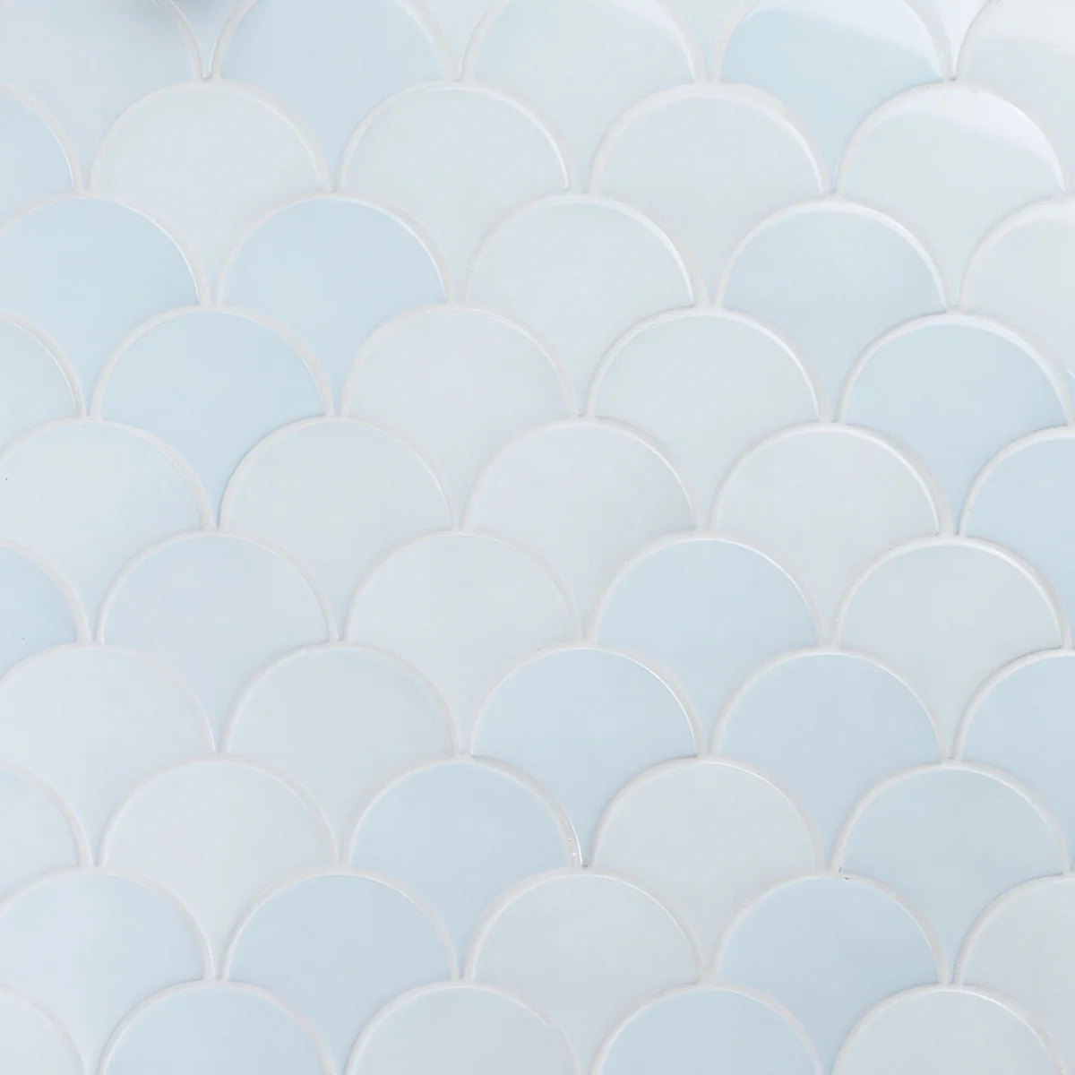 Highwater Maya Blue Fish Scale Polished Ceramic Wall Tile - 5" - Image 3