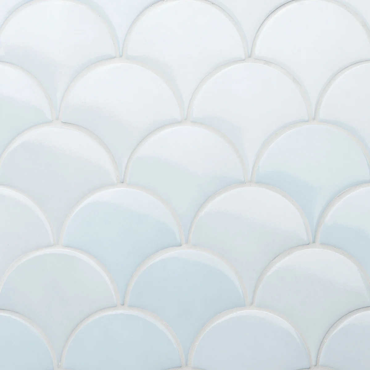 Highwater Maya Blue Fish Scale Polished Ceramic Wall Tile - 5" - Image 5