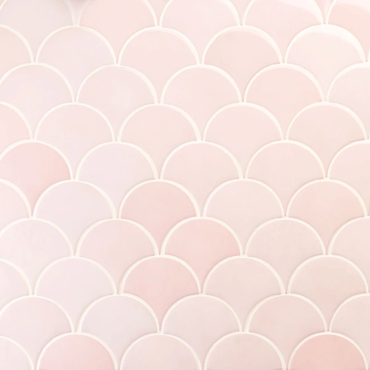 Highwater Rose Pink 5" Fish Scale Polished Ceramic Wall Tile - Image 2