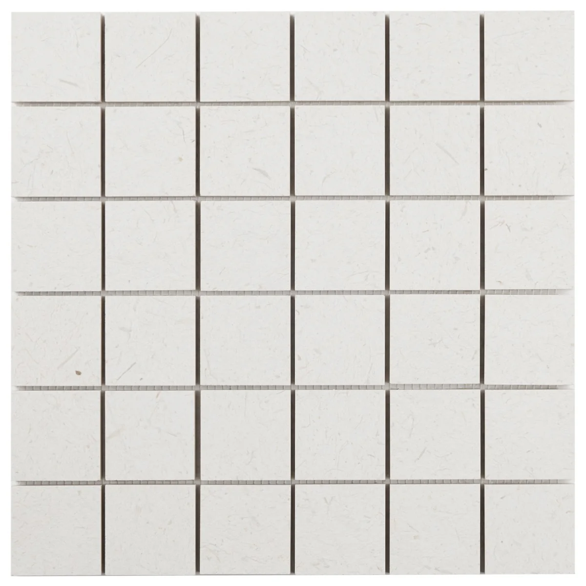 Hikari Chalk White 2x2 Matte Porcelain Mosaic Tile - Lux Tile - Image 4
