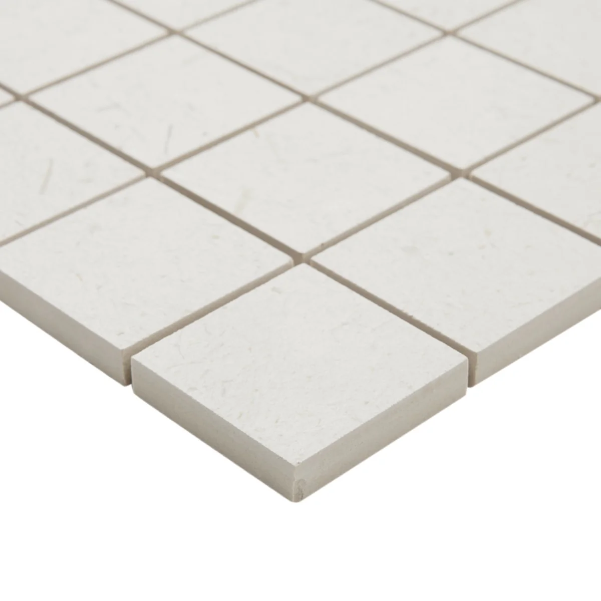 Hikari Chalk White 2x2 Matte Porcelain Mosaic Tile - Lux Tile - Image 5