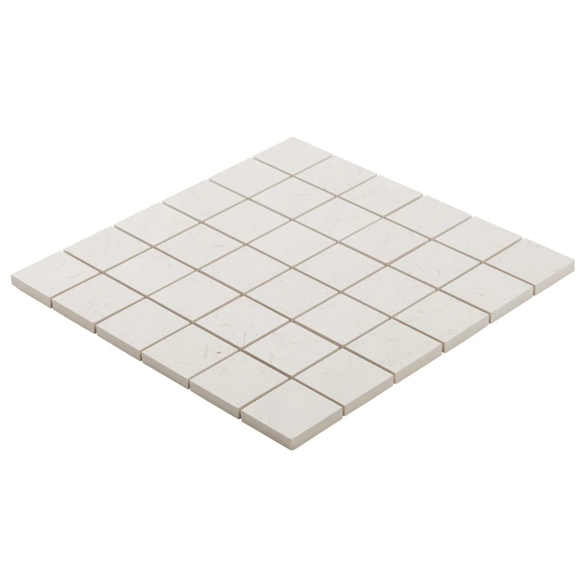 Hikari Chalk White 2x2 Matte Porcelain Mosaic Tile - Lux Tile - Image 6
