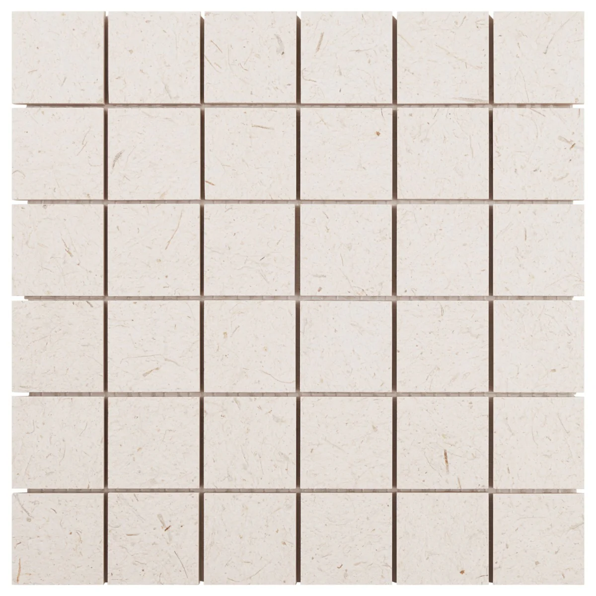 Hikari Paper Cream 2x2 Matte Mosaic Tile - Porcelain, Japandi Design - Image 5