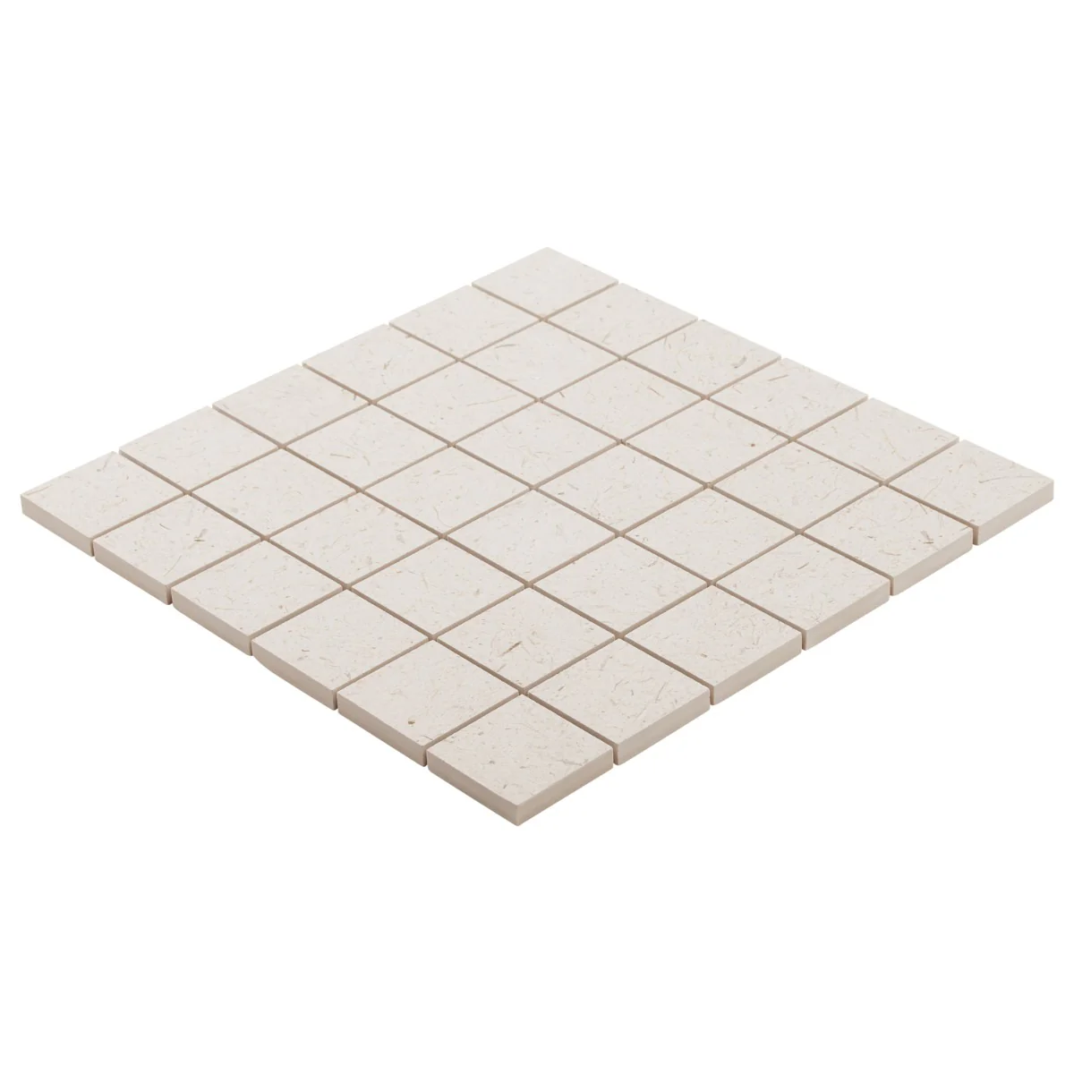 Hikari Paper Cream 2x2 Matte Mosaic Tile - Porcelain, Japandi Design - Image 7