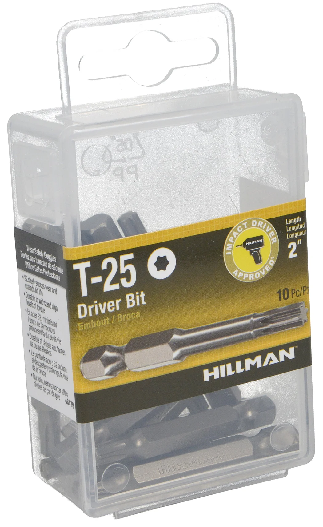Hillman 10-Piece 2-in T25 Torx Steel Hex Shank Screwdriver Bit Set - Image 5