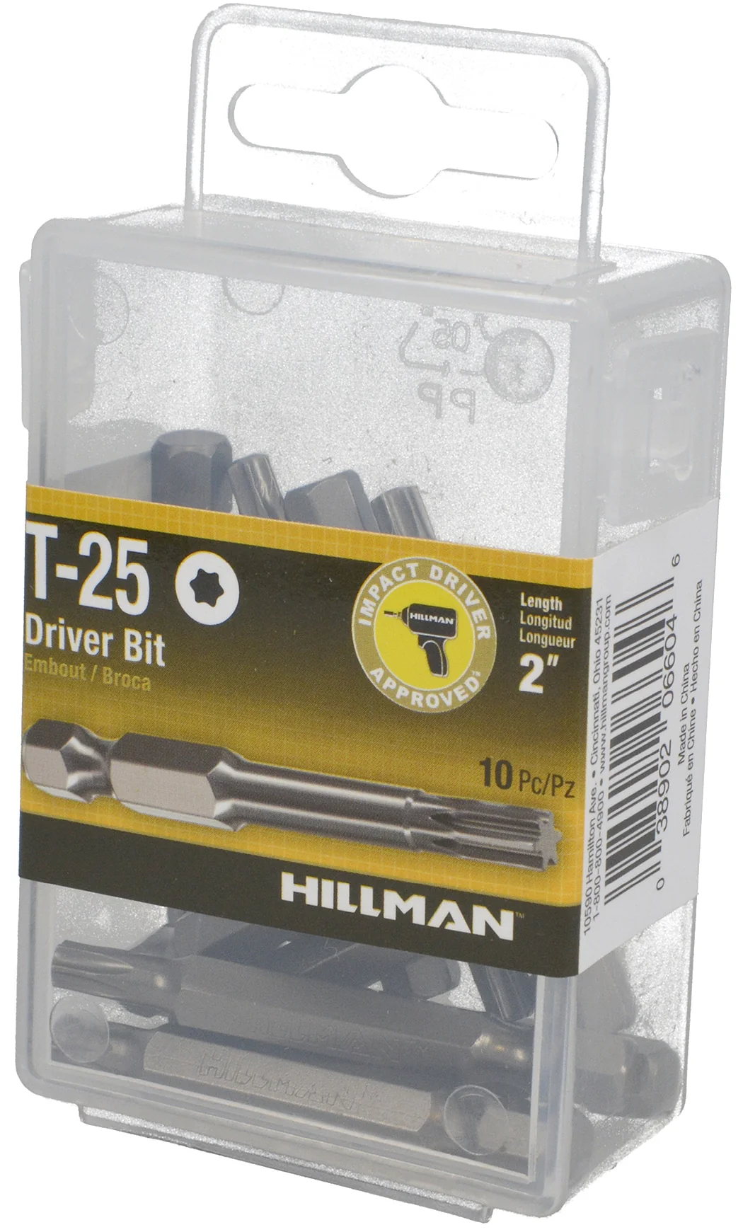 Hillman 10-Piece 2-in T25 Torx Steel Hex Shank Screwdriver Bit Set - Image 6