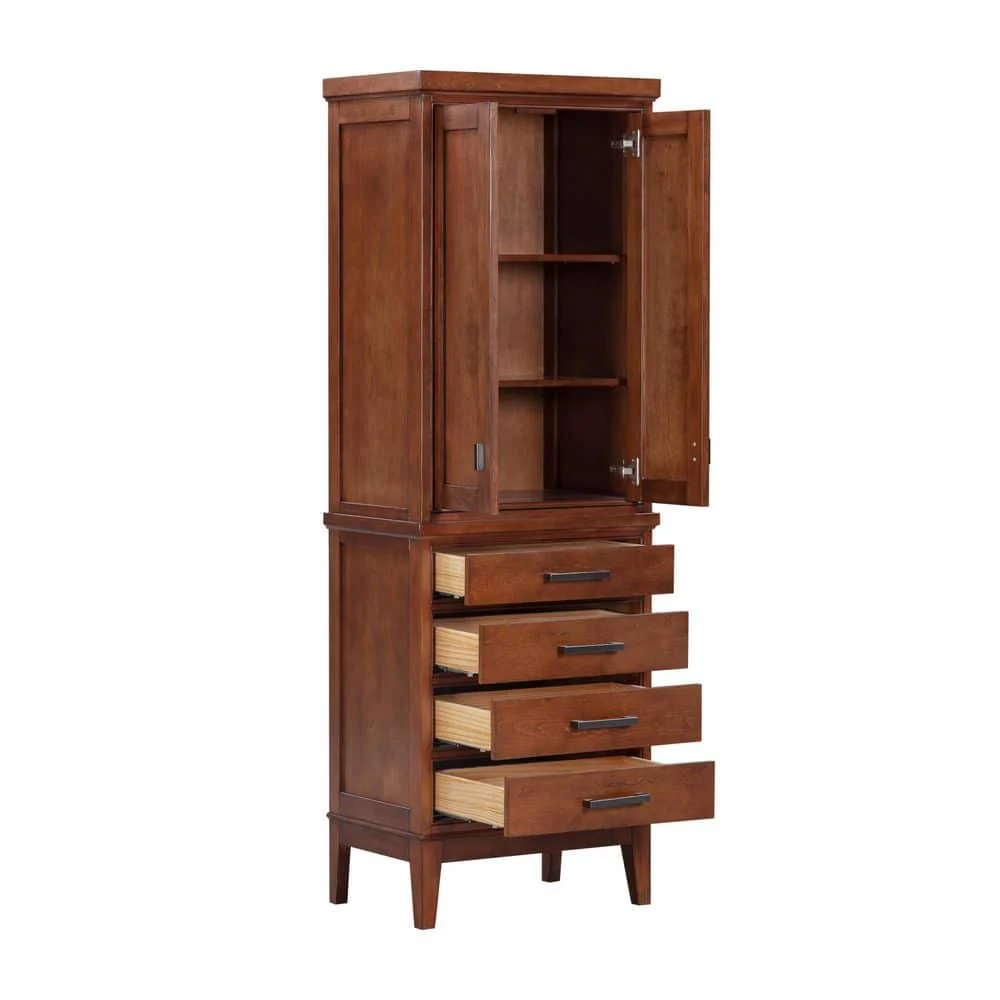 Avanity Madison 24" W x 16" D x 71" H Tobacco Linen Cabinet - Image 4
