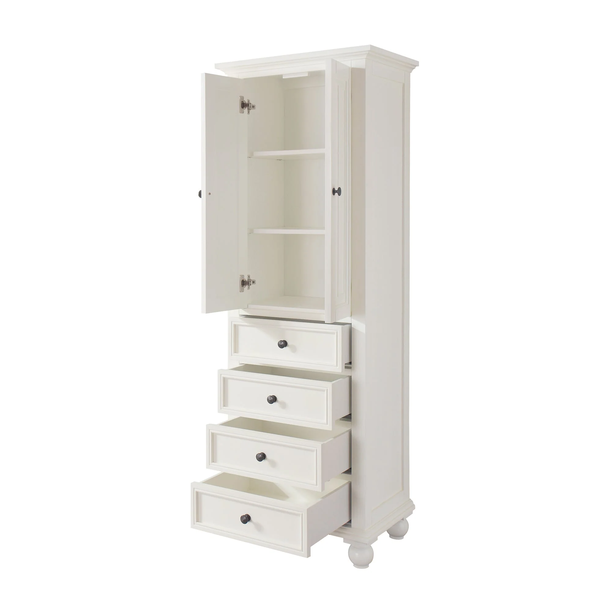Avanity Thompson 24"W x 16"D x 68"H French White Linen Cabinet - Image 3