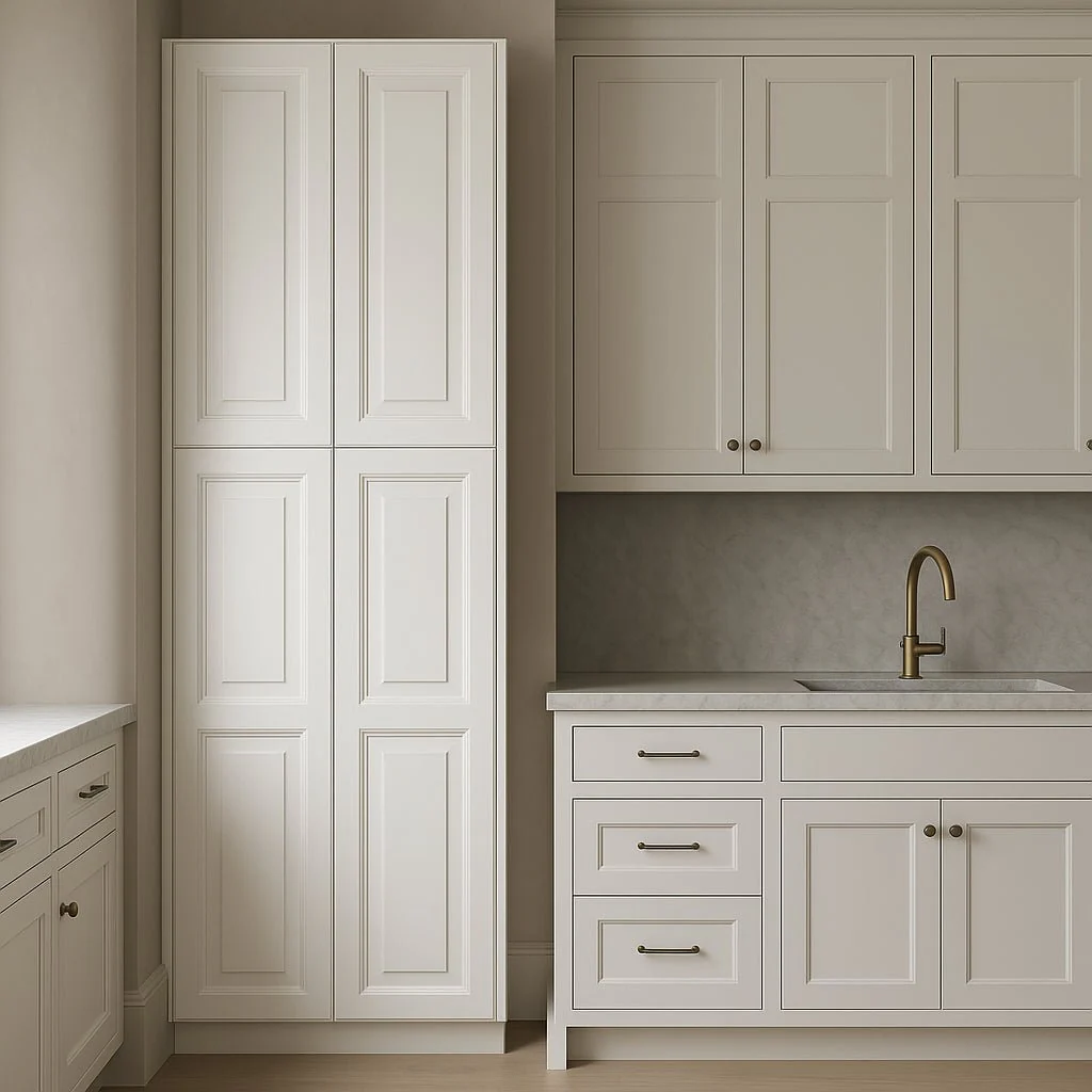 HOMEIBRO 24-in White Plywood Pantry Cabinet - Ready to Assemble - Image 2