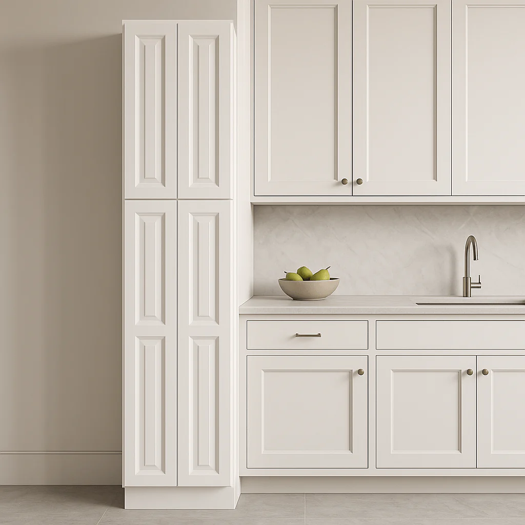 HOMEIBRO 24-in White Plywood Pantry Cabinet - Ready to Assemble - Image 3