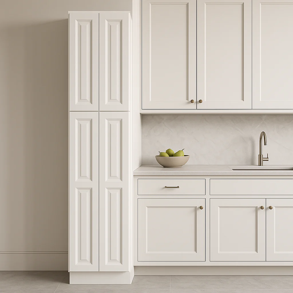 HOMEIBRO 24-in White Plywood Pantry Cabinet - Ready to Assemble - Image 3
