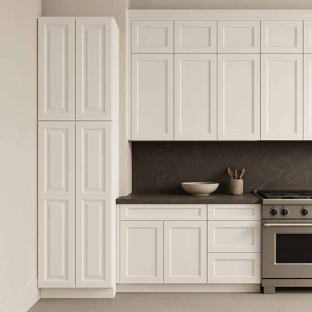 HOMEIBRO 24-in White Plywood Pantry Cabinet - Ready to Assemble - Image 4