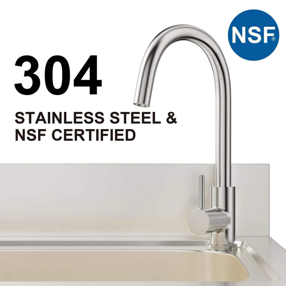 HOMEIBRO 39.4 in. Freestanding Stainless Steel Laundry Utility Sink with Right Bowl - Image 8