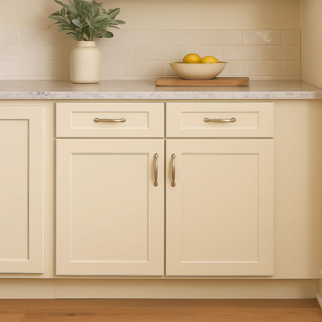 HOMEIBRO Newport Antique White Shaker Style Base Kitchen Cabinet - 33 in. W x 24 in. D x 34.5 in. H - Image 4