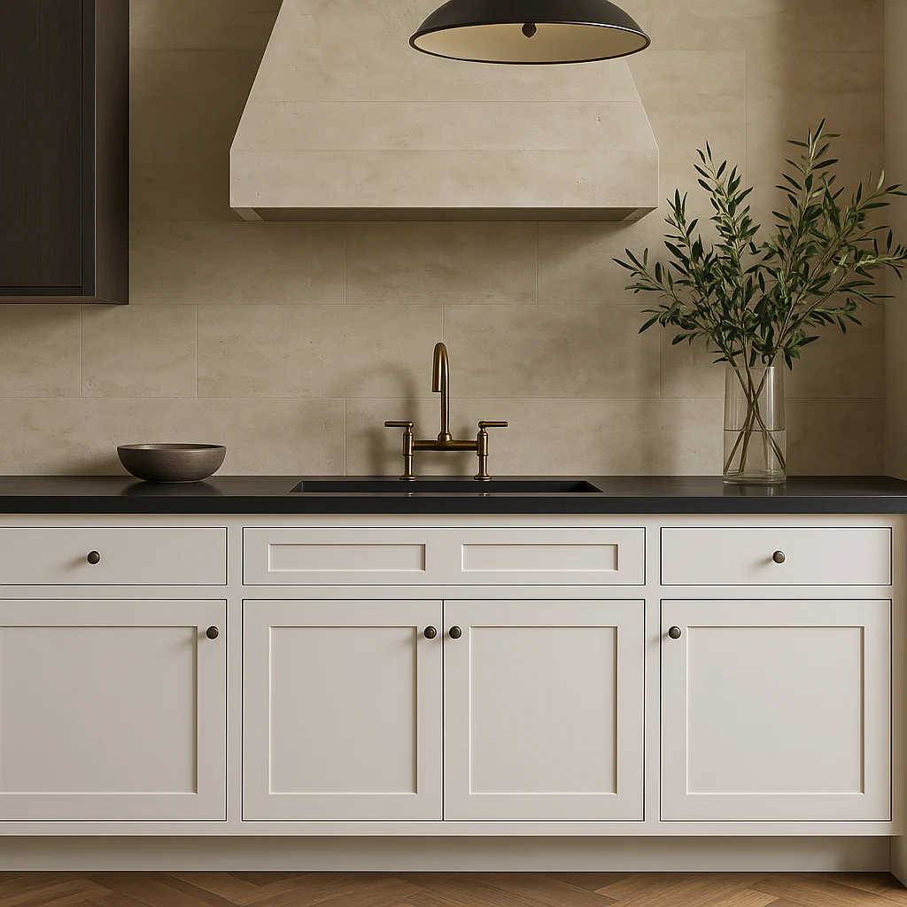 HOMEIBRO Newport Light Shaker Dove Plywood Kitchen Cabinet - 36x34.5x24 in. - Image 2