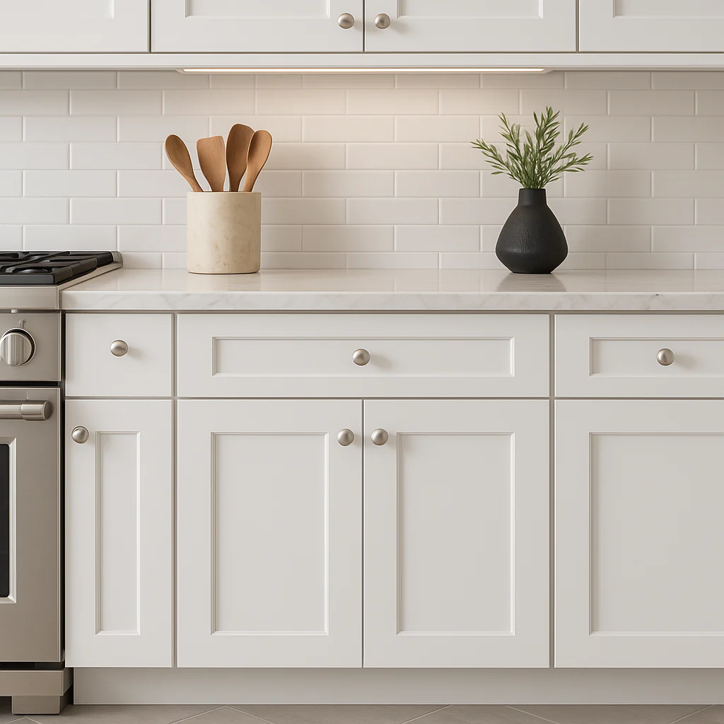 HOMEIBRO Newport Light Shaker Dove Plywood Kitchen Cabinet - 36x34.5x24 in. - Image 4
