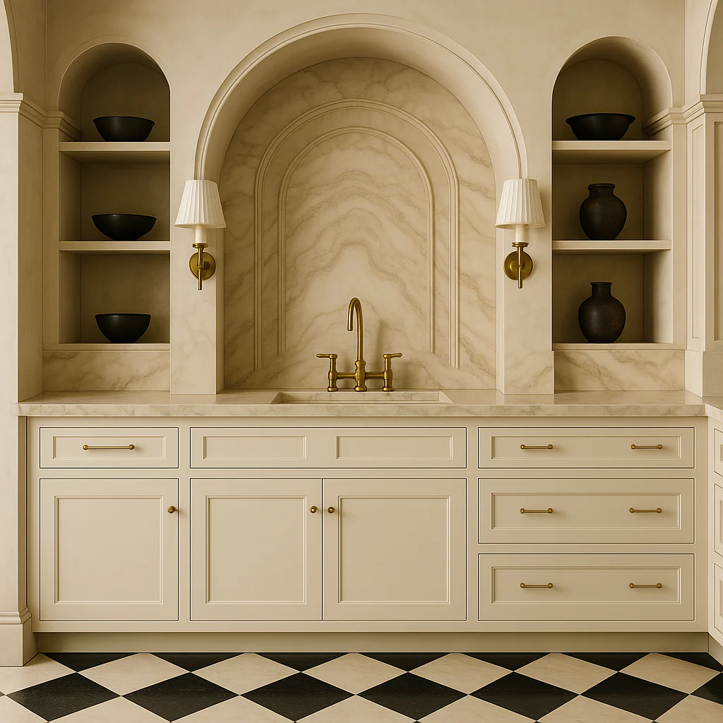 HOMEIBRO Newport Sink Base Cabinet, Antique White, 30 in. W x 24 in. D x 34.5 in. H - Image 3