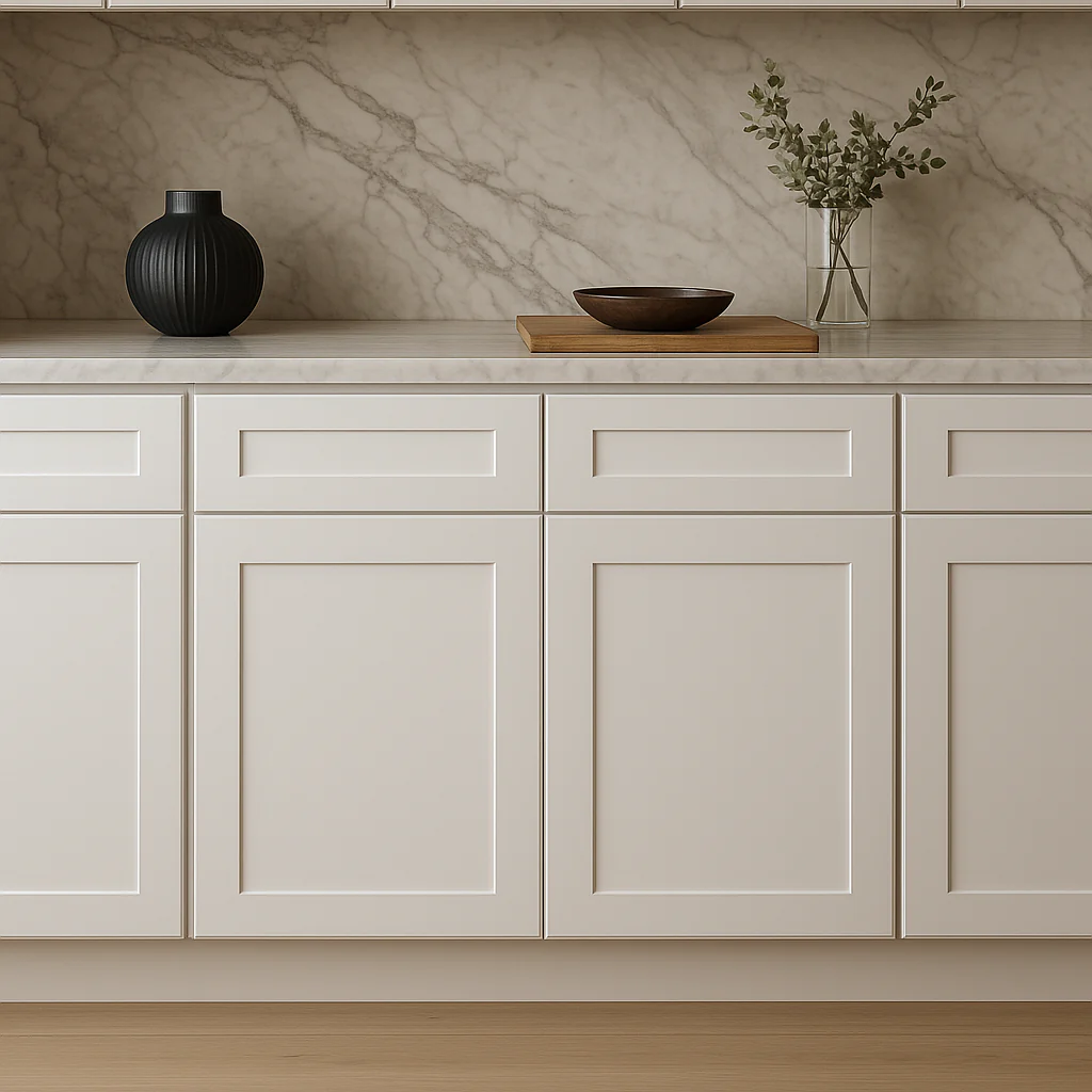 HOMEIBRO Shaker Dove Plywood Base Kitchen Cabinet with 2 Drawers and 2 Doors - Image 2