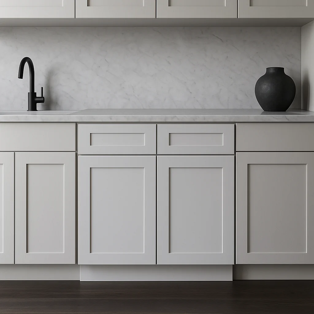 HOMEIBRO Shaker Dove Plywood Base Kitchen Cabinet with 2 Drawers and 2 Doors - Image 3