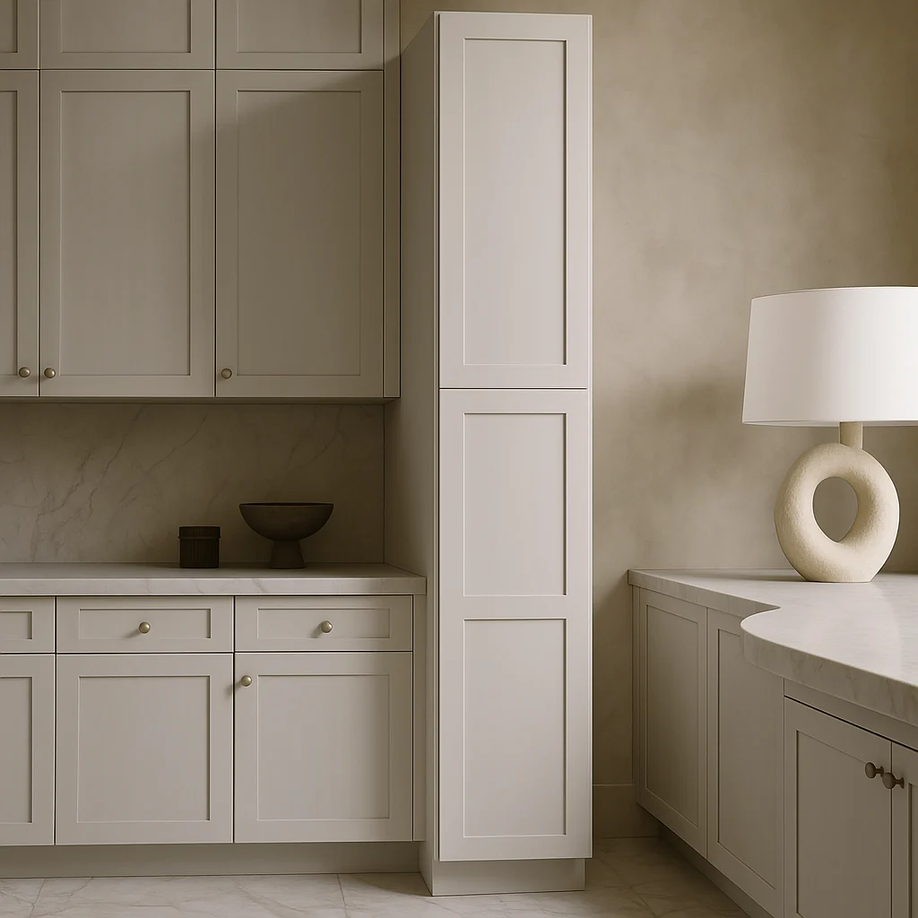 HOMEIBRO Shaker Dove Plywood Pantry Cabinet - 18" W x 24" D x 96" H - Image 4