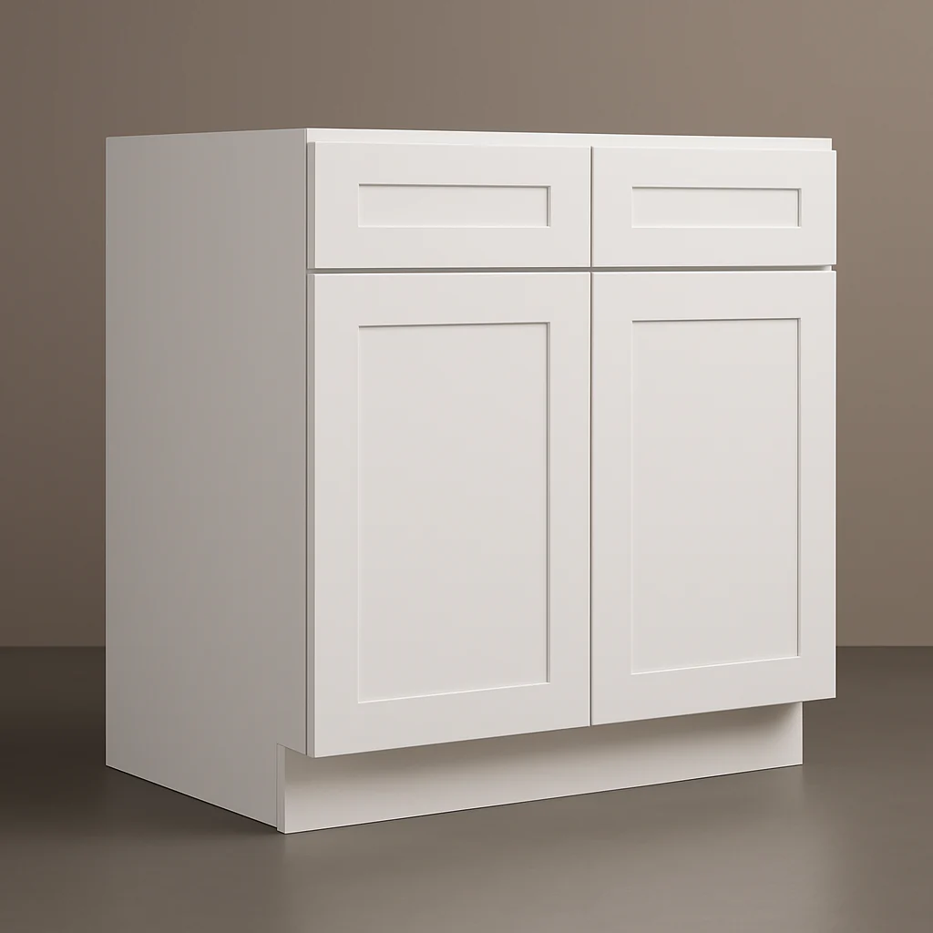 HOMEIBRO Shaker Dove Plywood Sink Base Cabinet - 36" W x 24" D x 34.5" H