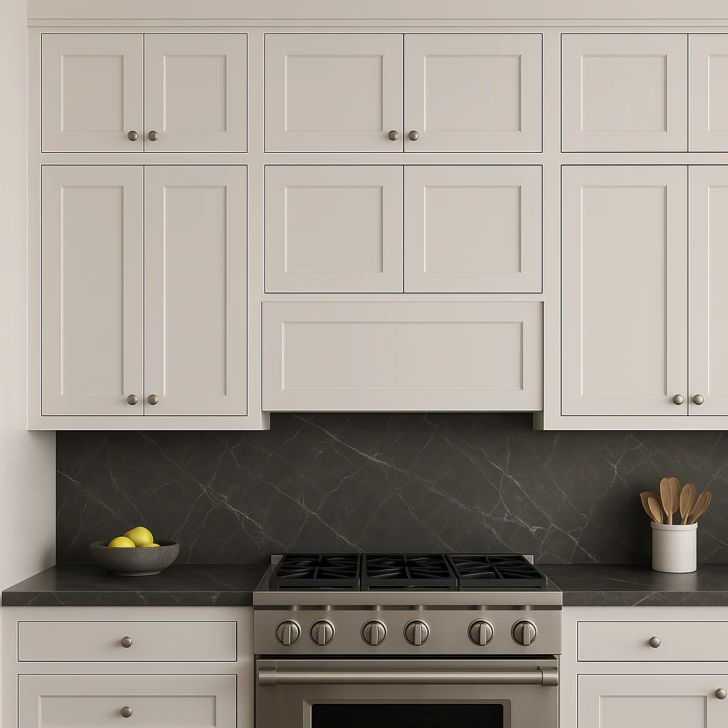 HOMEIBRO Shaker Dove Plywood Wall Bridge Cabinet - 36x24x18 Inches - Image 3