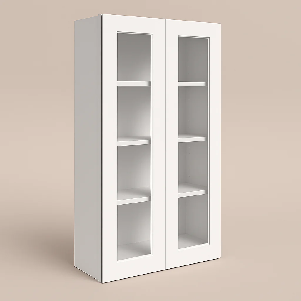 HOMEIBRO Shaker Dove Plywood Wall Kitchen Cabinet, 24x12x42 in, Ready to Assemble