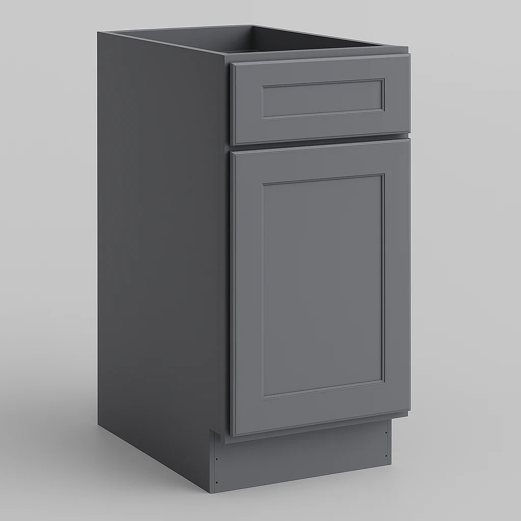 HOMEIBRO Shaker Gray Base Kitchen Cabinet with Drawer and Door
