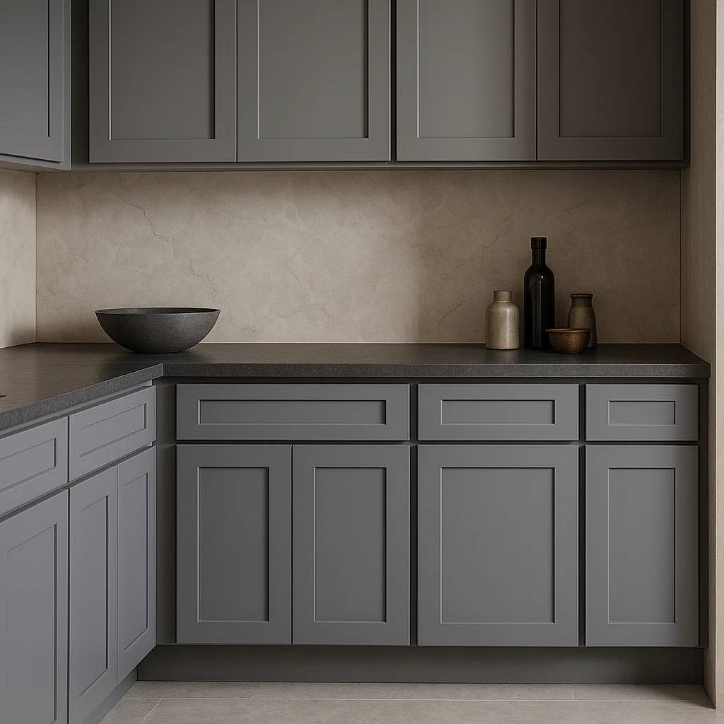 HOMEIBRO Shaker Gray Base Kitchen Cabinet with Drawer and Door - Image 4