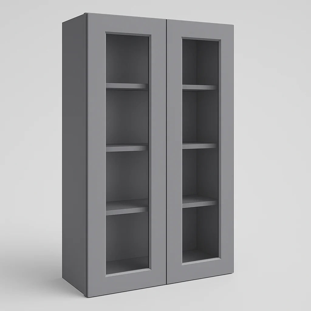 HOMEIBRO Shaker Gray Wall Kitchen Cabinet, 24x12x42 Inches, Ready to Assemble