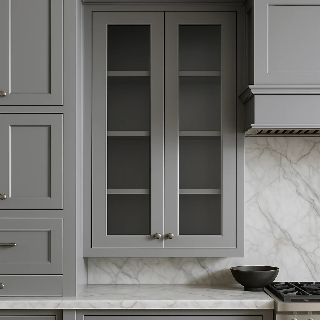 HOMEIBRO Shaker Gray Wall Kitchen Cabinet, 24x12x42 Inches, Ready to Assemble - Image 4