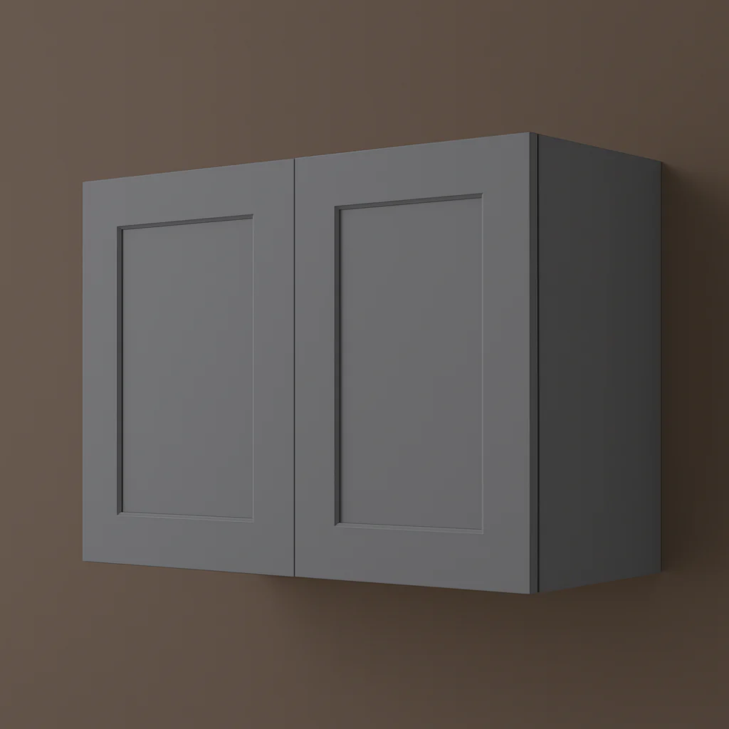 HOMEIBRO Shaker Grey Plywood Wall Bridge Cabinet - 30x24x12 Inches