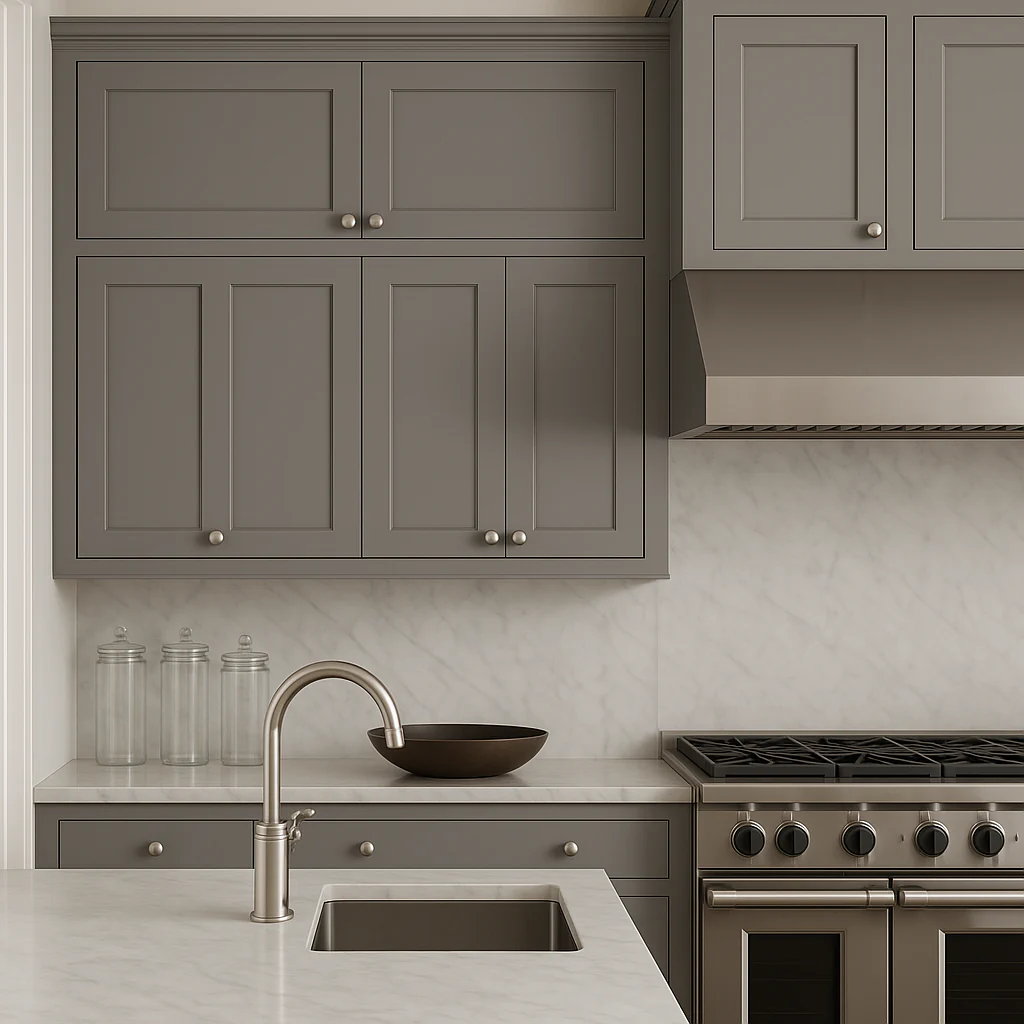 HOMEIBRO Shaker Grey Plywood Wall Bridge Cabinet - 30x24x12 Inches - Image 4