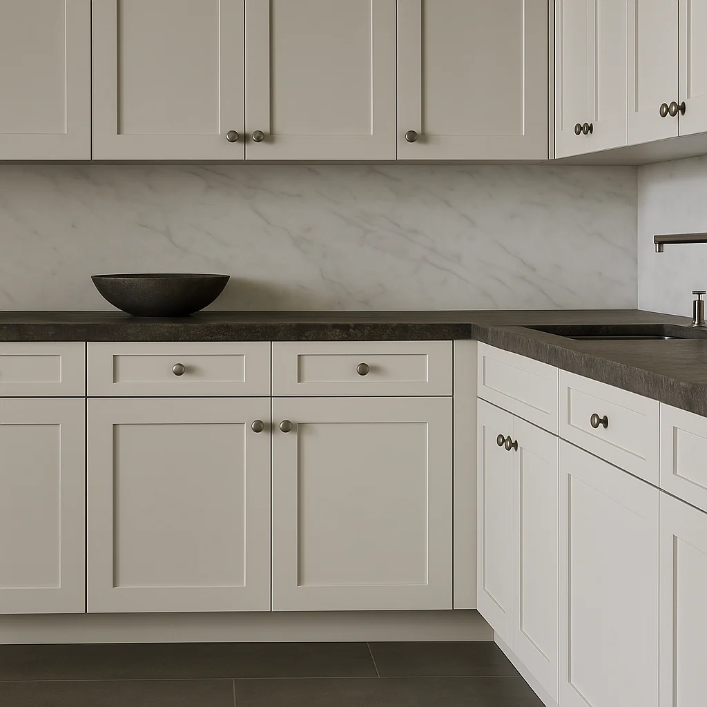 HOMEIBRO Shaker White Plywood Base Kitchen Cabinet with 2 Drawers and 2 Doors - Image 3