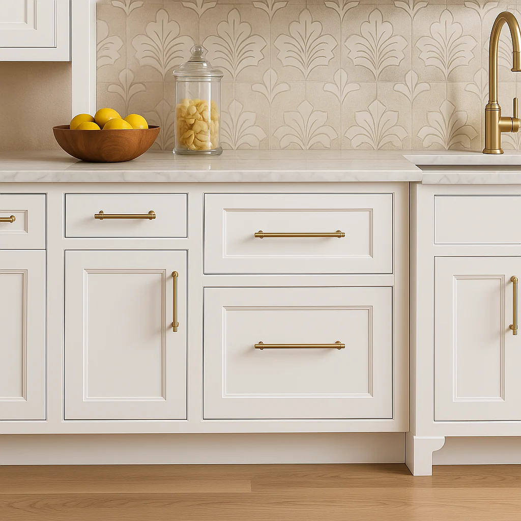 HOMEIBRO Shaker White Plywood Kitchen Cabinet with 2 Drawers - 24 in. W x 24 in. D x 34.5 in. H - Image 3