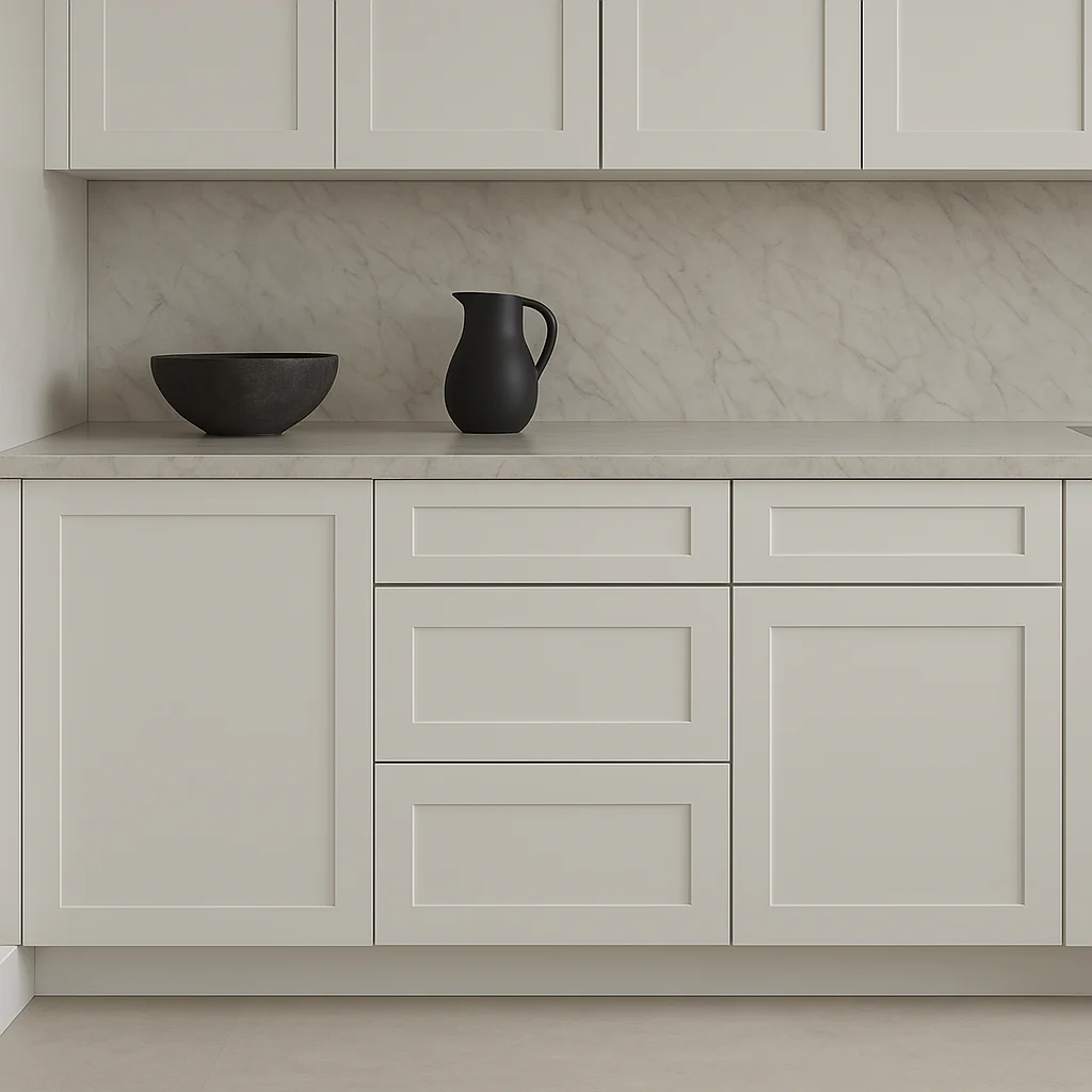 HOMEIBRO Shaker White Plywood Kitchen Cabinet with 3 Drawers - 21 in. W x 24 in. D x 34.5 in. H - Image 2