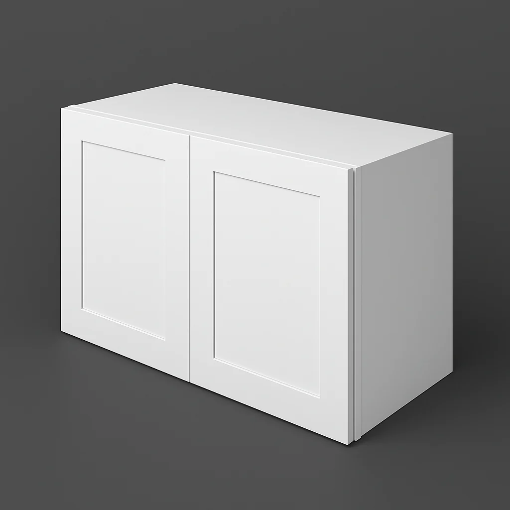 HOMEIBRO Shaker White Plywood Wall Bridge Kitchen Cabinet, 36-in. W x 24-in. D x 24-in. H