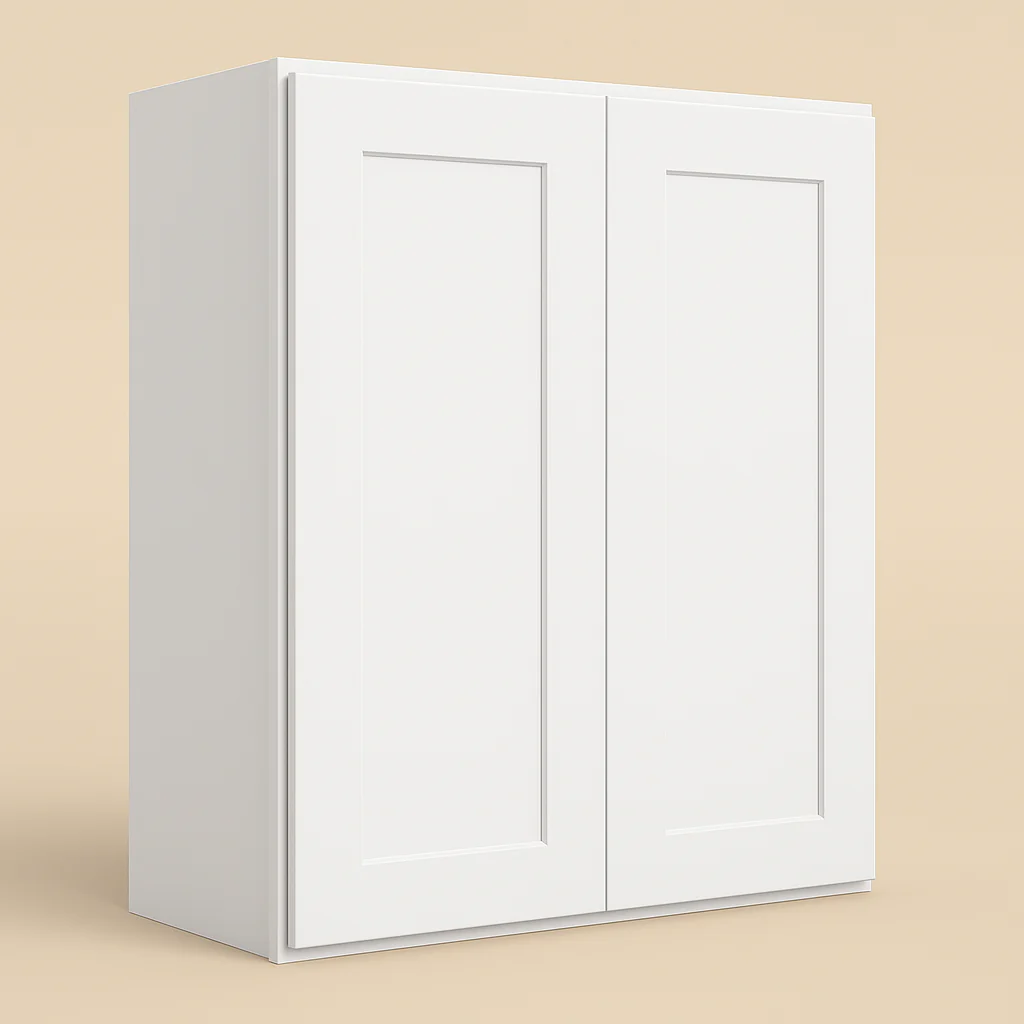 HOMEIBRO Shaker White Plywood Wall Cabinet - 24" W x 12" D x 30" H