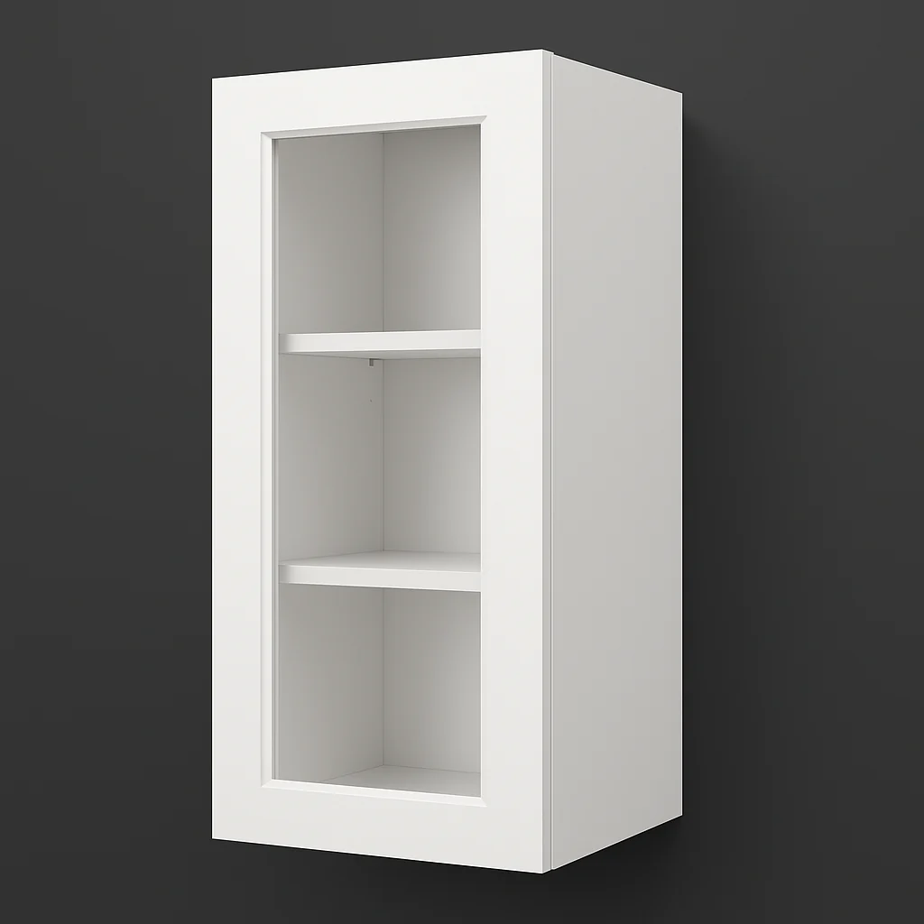 HOMEIBRO Shaker White Plywood Wall Kitchen Cabinet with 1-Door and 3-Shelves