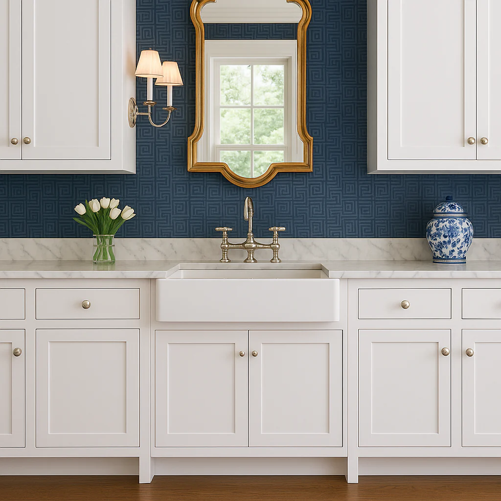 HOMEIBRO White Painted Shaker Style Farm Sink Base Cabinet, 36 in. W x 34.5 in. H x 24 in. D - Image 4