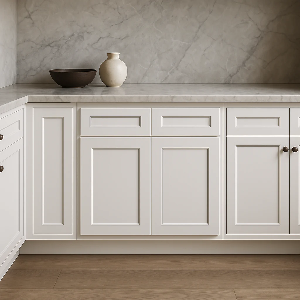 HOMEIBRO White Plywood Shaker Base Kitchen Cabinet with 2-Door and 2-Drawer (30 in. W x 24 in. D x 34.5 in. H) - Image 2