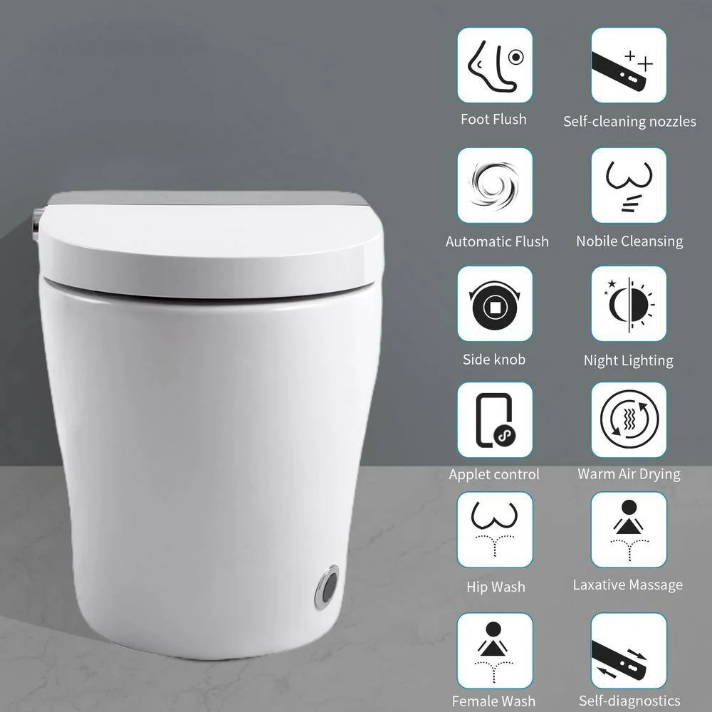 HOMEMYSTIQUE Comfort Height Intelligent 1-Piece Toilet with Auto Features - Image 6