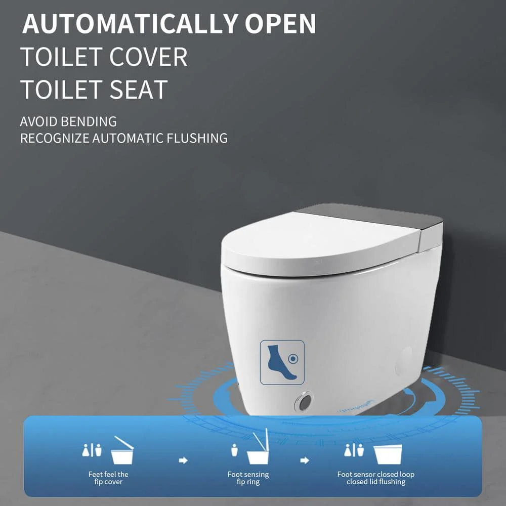 HOMEMYSTIQUE Comfort Height Intelligent 1-Piece Toilet with Auto Features - Image 8