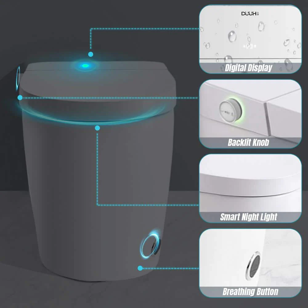 HOMEMYSTIQUE Height Intelligent Bidet Toilet with Auto Features, Heated Seat & Remote Control - Image 3