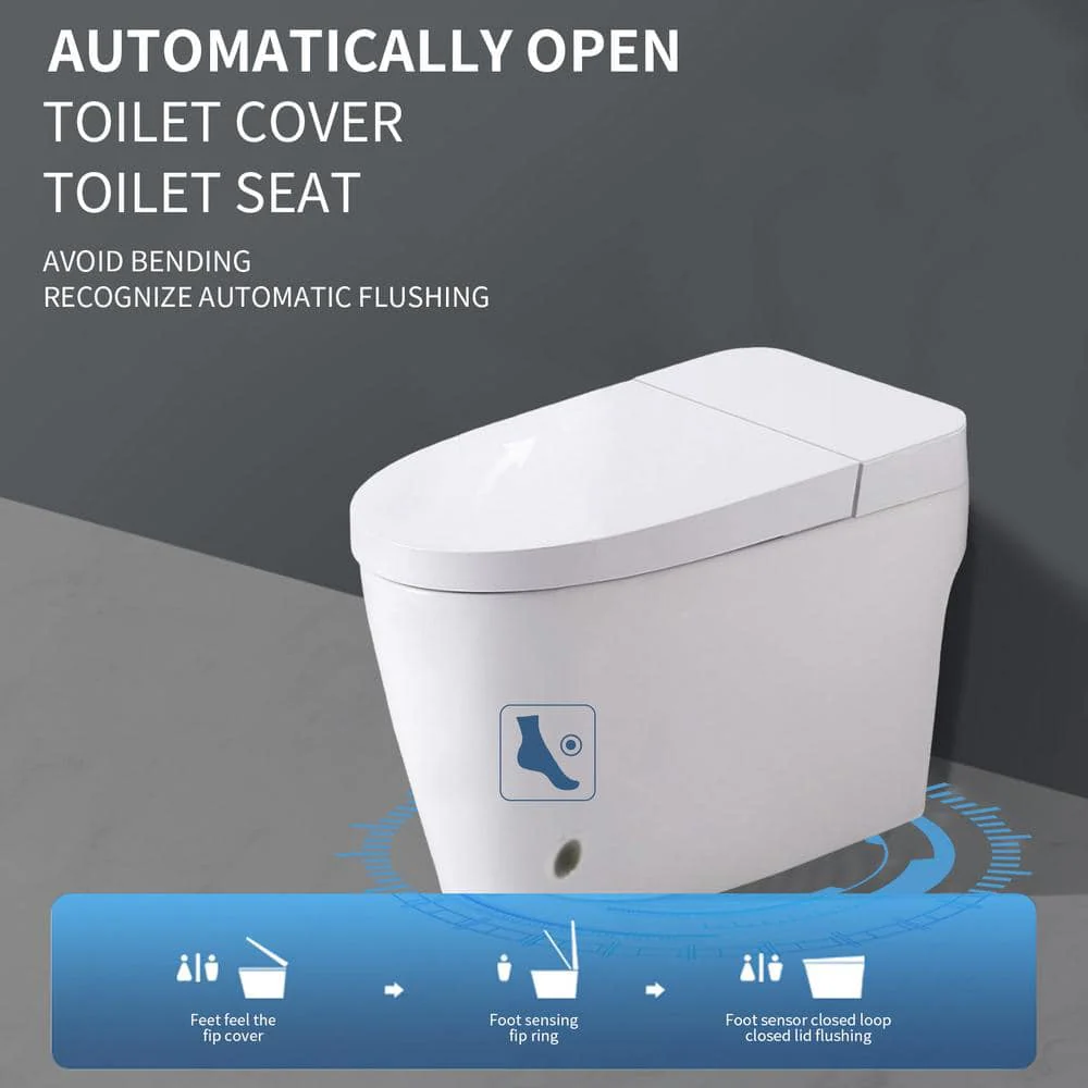 HOMEMYSTIQUE Height Intelligent Bidet Toilet with Auto Features, Heated Seat & Remote Control - Image 9