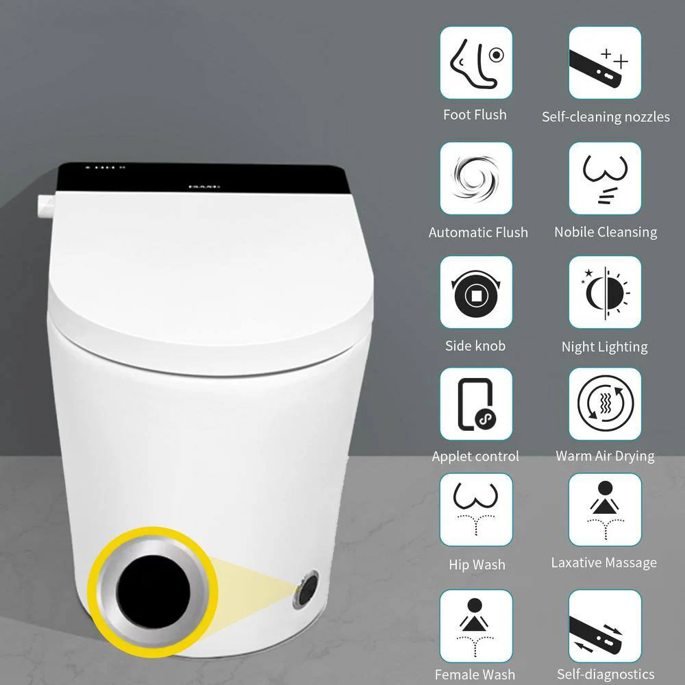 HOMEMYSTIQUE Intelligent Toilet Bidet with Auto Flush & Heated Seat - Image 2